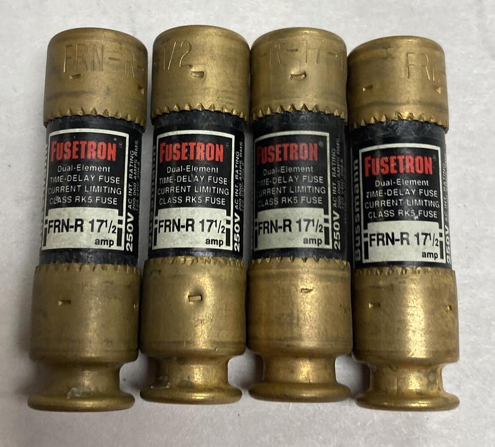 Cooper Bussmann,FRN-R-17-1/2,Fusetron Fuse Lot Of 4 NOS