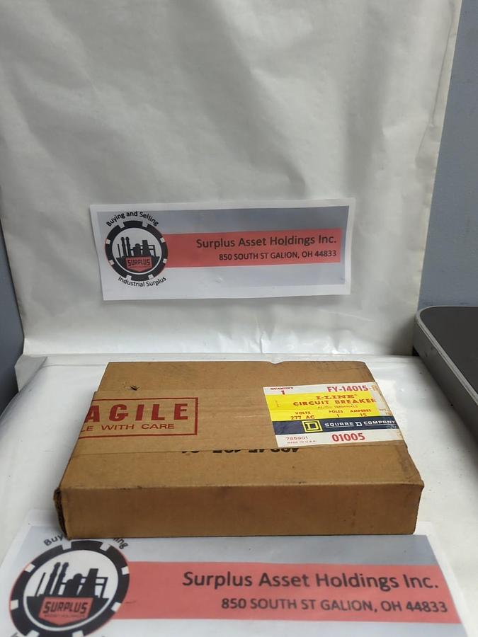 SQUARE D,FY-14015-B,CIRCUIT BREAKER I-LINE 1-POLE 15 AMP 277VAC 15A 1-POLE NOS