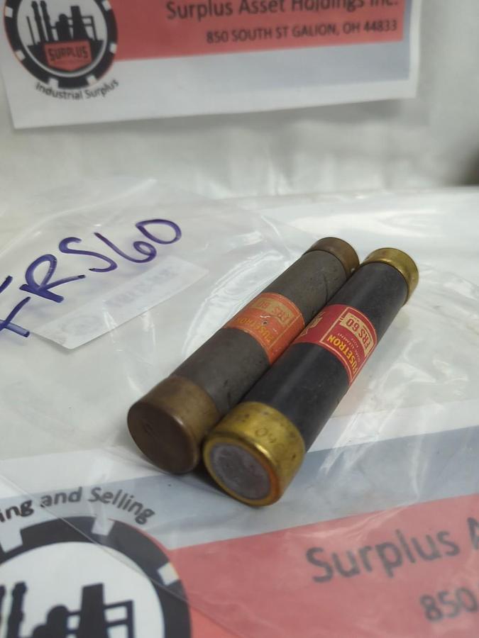 Used COOPER BUSSMANN,FRS-60,FUSETRON 60 AMP FUSE LOT OF 2 PRE-OWNED