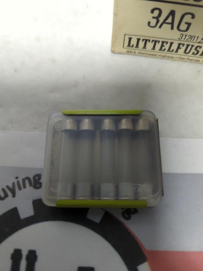 LITTELFUSE,3AG 1-1/2A,GLASS FUSES BOX OF 95 (19 PKS OF 5) NEW