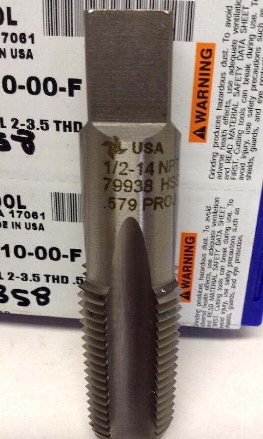 Fastcut,13410-00-F,1/2-14 NPTTool  1/2-14 NPT 4FL STFL 2-3.5  LOT OF 3