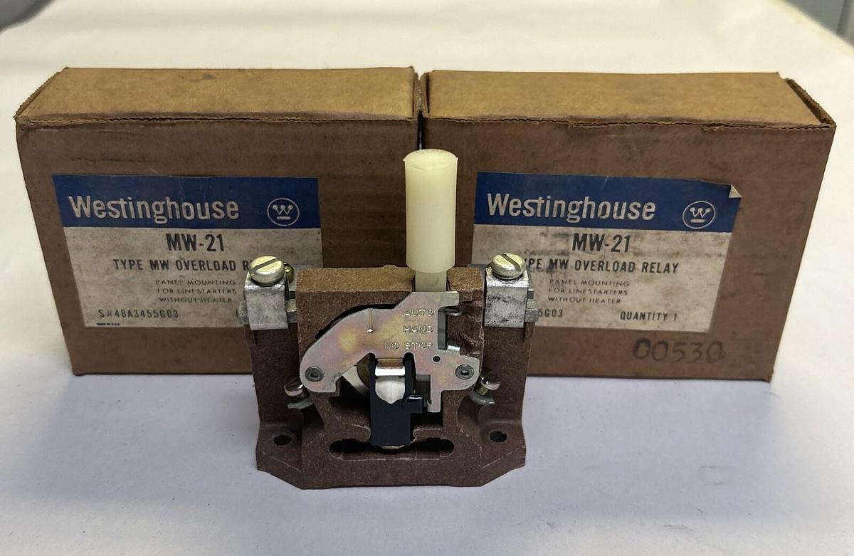 WESTINGHOUSE,MW-21,OVERLOAD RELAY LOT OF 2 NOS