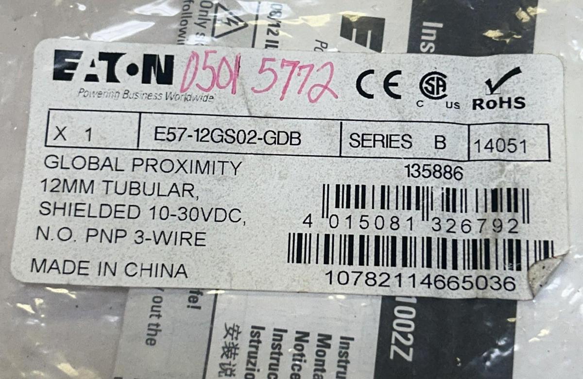 EATON,E57-12GS02-GDB,PROXIMITY SENSOR NOS