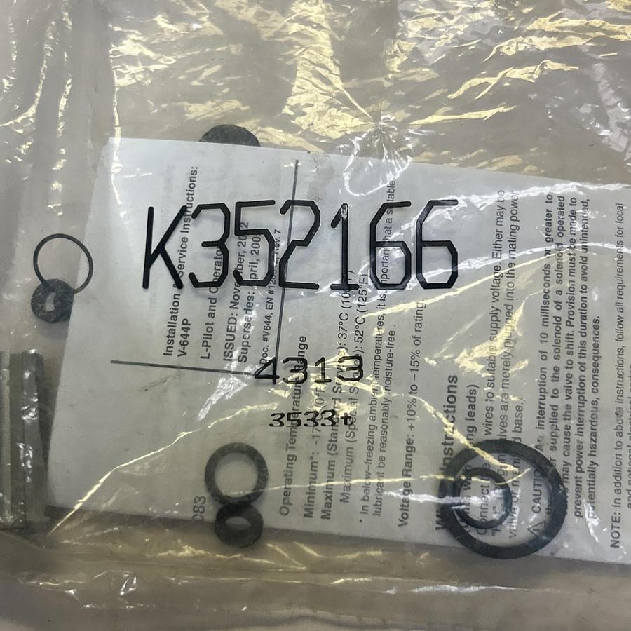 PARKER,K352166,L-PILOT SEAL KIT NOS