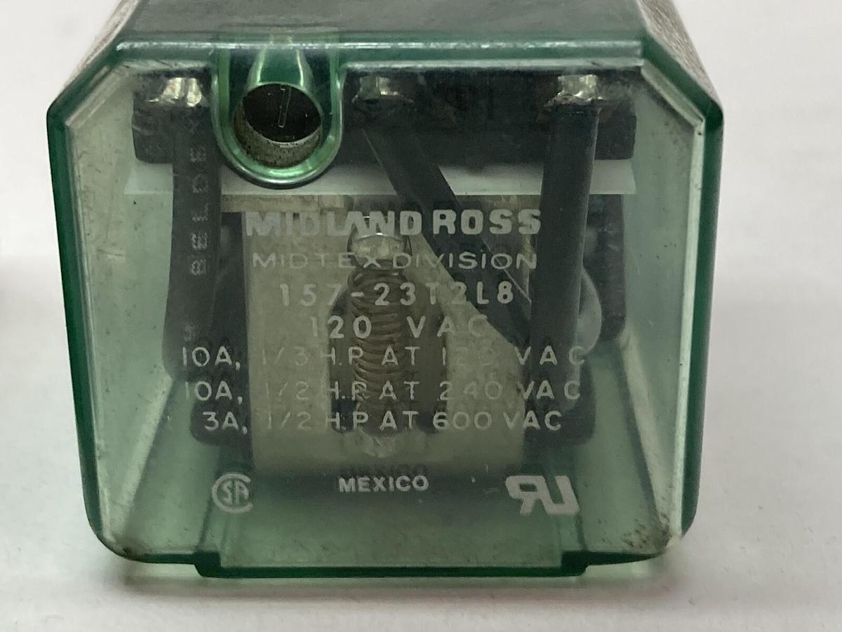 Used Midland Ross,157-23T2L8,Relay 120VAC LOT OF 2