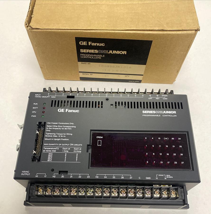 GE FANUC,IC609SJR101A,PROGRAMMABLE CONTROLLER NOS