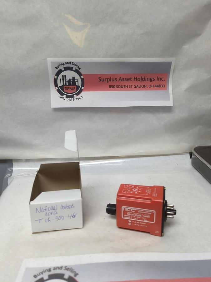 Used NATIONAL CONTROLS,T1K-300-461,SOLID STATE TIMER 3-300 SEC. RANGE 120VAC 50/60 HZ