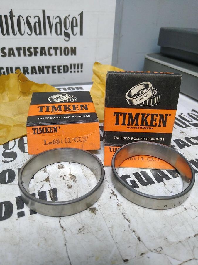 TIMKEN,L-68111,ROLLER BEARING CUP LOT OF 2 NOS