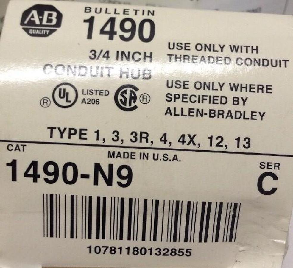 Allen-Bradley,1490-N9,3/4 INCH Contact Hub
