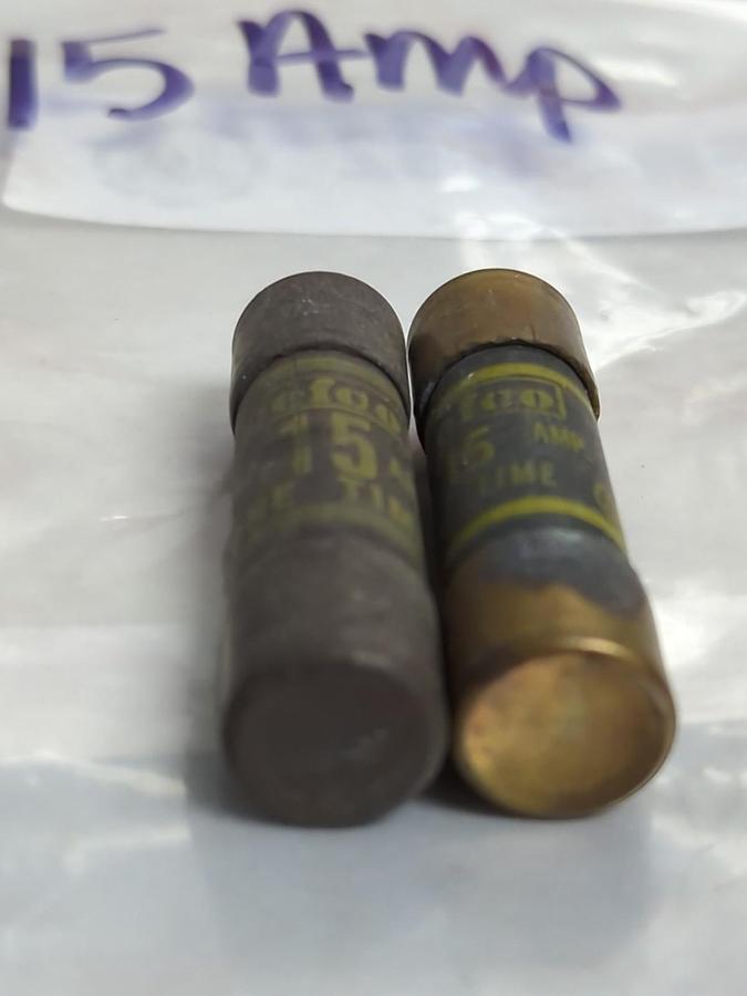 Used CEFCO,OT15,ONE-TIME 15 AMP FUSE LOT OF 2 PRE-OWNED