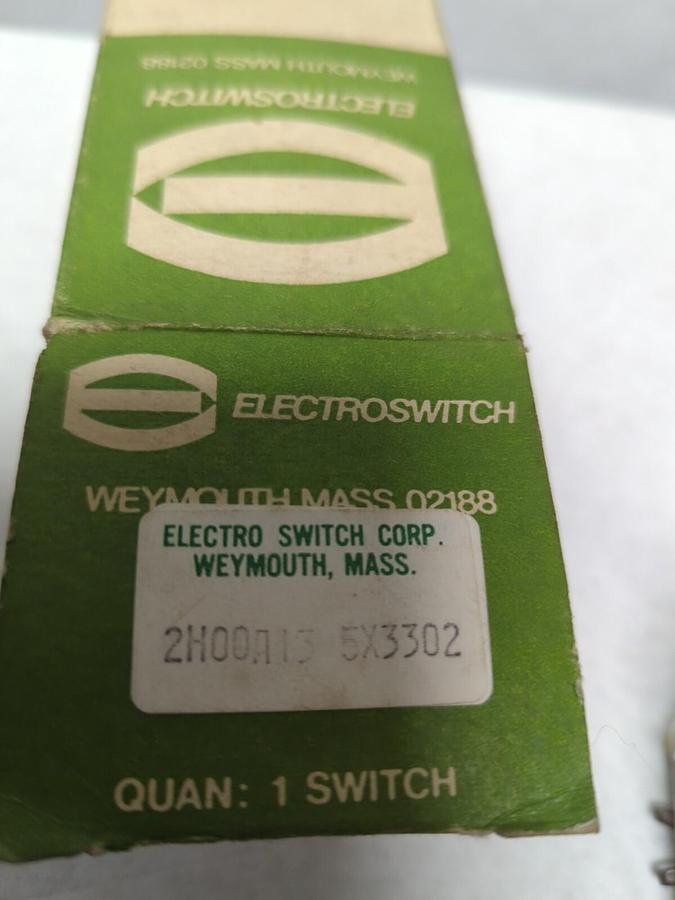 ELECTRO SWITCH,2H00A13 5X3302,ROTARY SWITCTH 10 AMP NOS