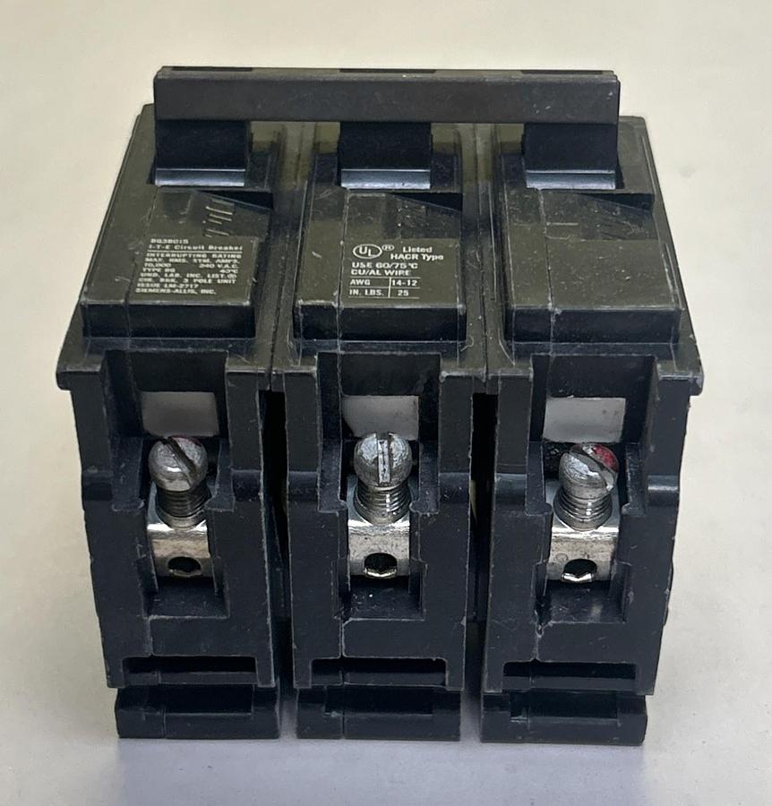 Used ITE,BQ3B015,CIRCUIT BREAKER 15A 240V 3P