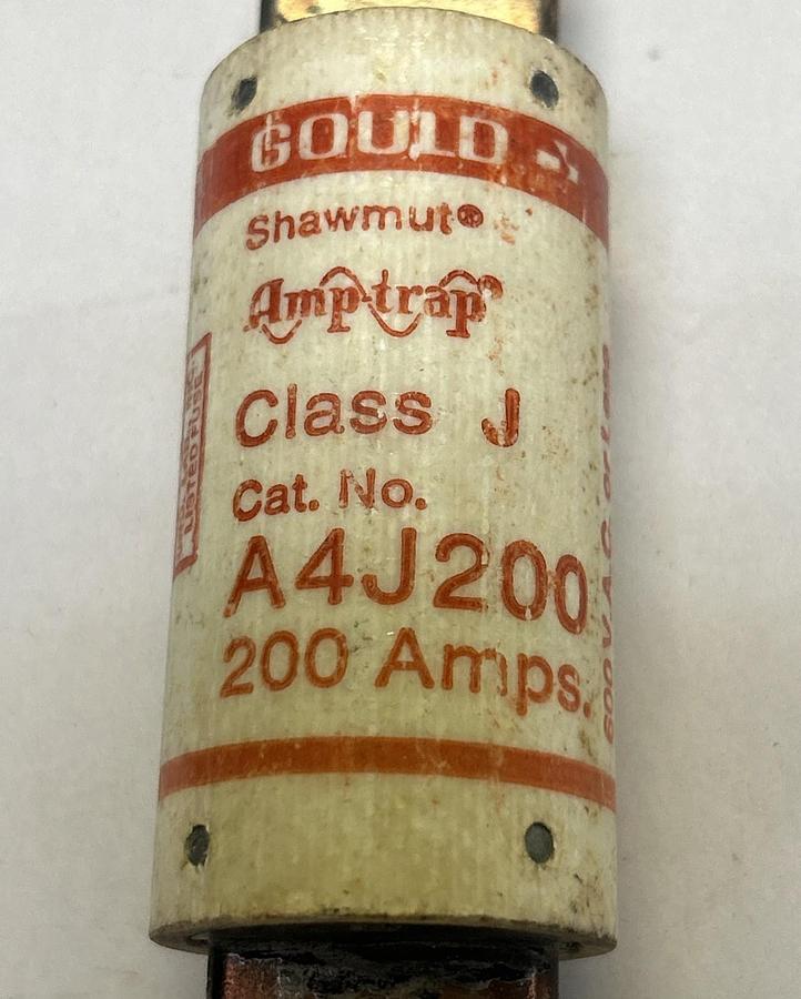 Used GOULD SHAWMUT,A4J200,AMP-TRAP FUSE 200A 600V