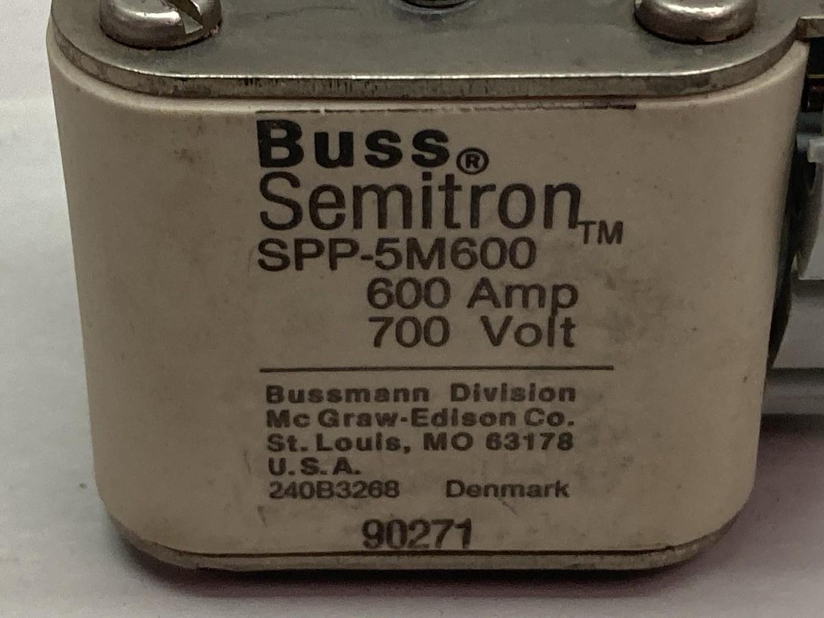 Used Buss Semitron,SPP-5M600,Fuses 600A 700V