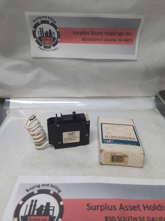 GENERAL SWITCH,GFI-20,GROUND FAULT INTERRUPTER 1 INCH PER POLE 20 AMP 120V NOS