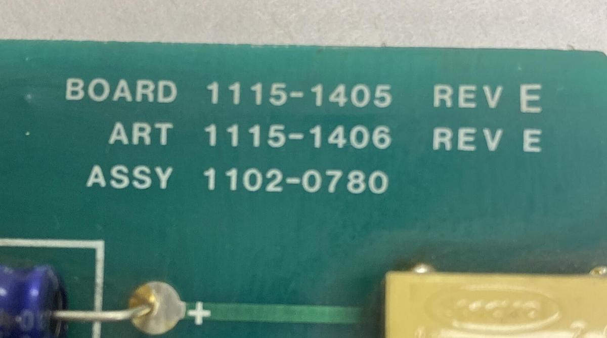 Cyclomatic,1115-1405,Rev E Circuit Board NOS