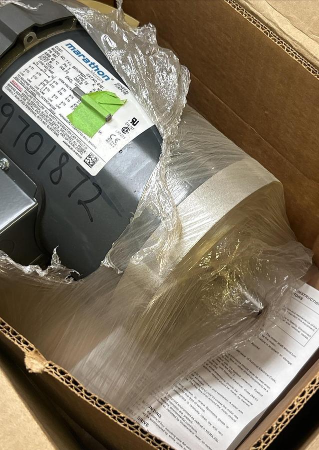 MARATHON,G581,MOTOR 1/2-1/3HP 1725RPM 208-230/460V 56C FRAME NOS