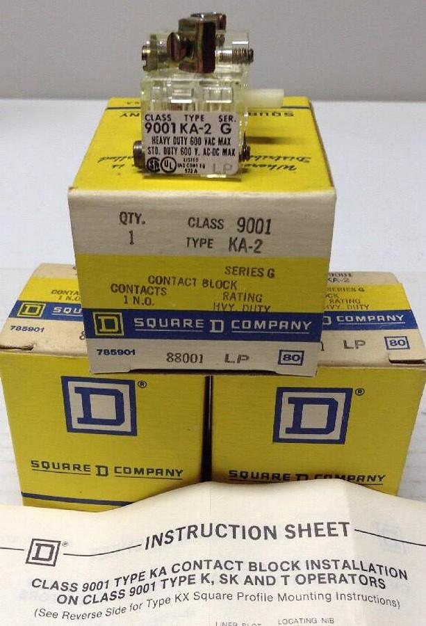 Square D,KS-2,Series G Heavy Duty Contact Block 88001 LP LOT OF 3