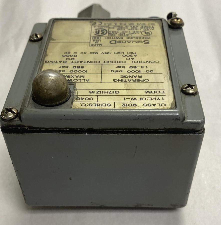 Used Square D,9012,GFW-1 Series C Pressure Switch