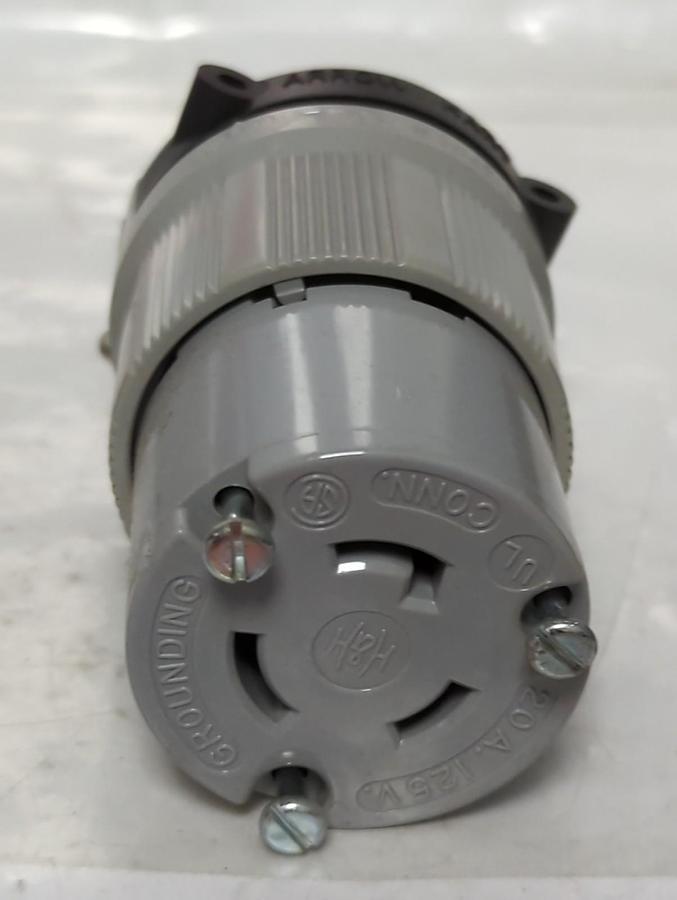 ARROW HART,6204,LOCKING PLUG NEMA L5-20R 125V 20A 2P 3W NOS