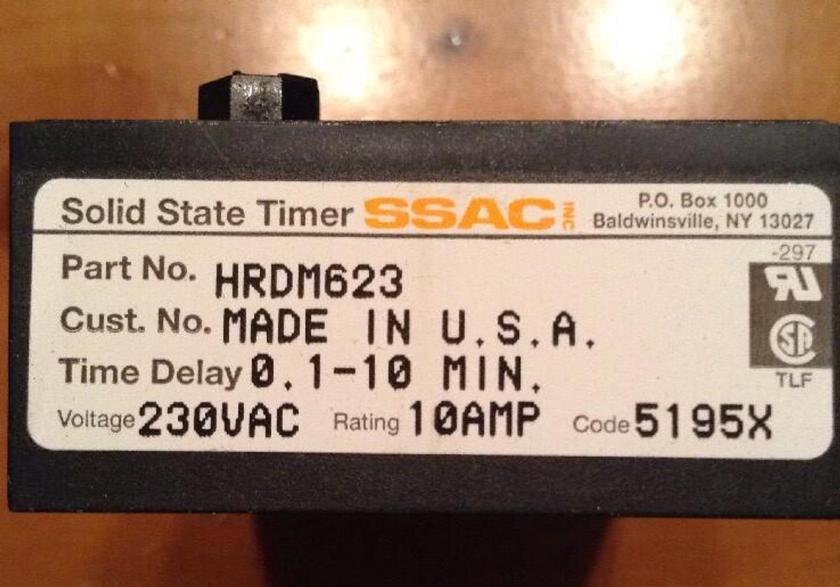 Solid State Advanced Controls,HRDM623, Time Delay Relay