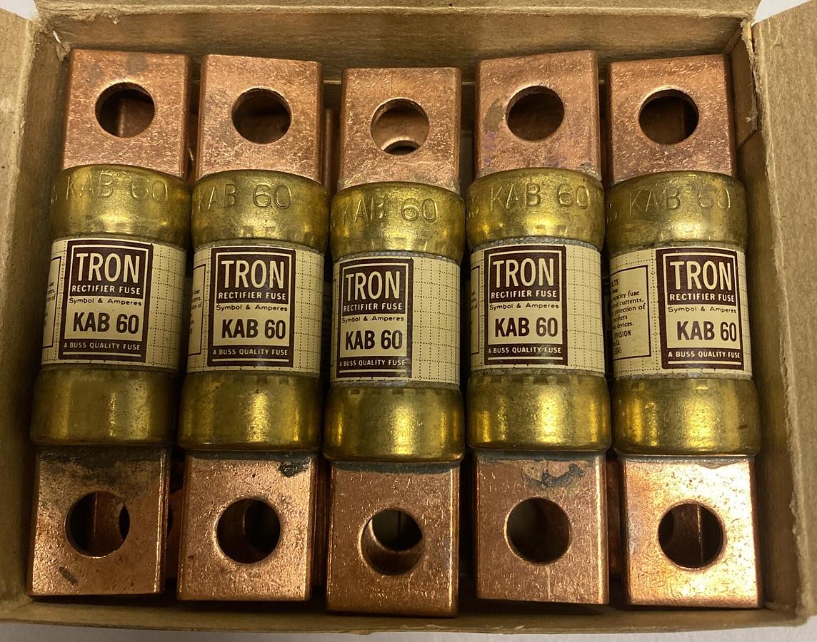 Bussmann,KAB60,Tron Fuse Lot Of 10 NOS