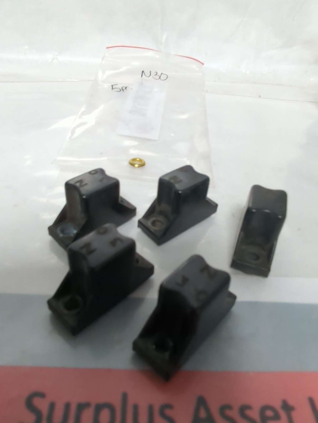 Used ALLEN BRADLEY,N30,THERMAL OVERLOAD PROTECTION HEATER ELEMENT LOT OF 5 PRE-OWNED