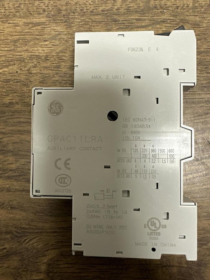 Used GE,GPAC11LRA,Auxilliary Contact