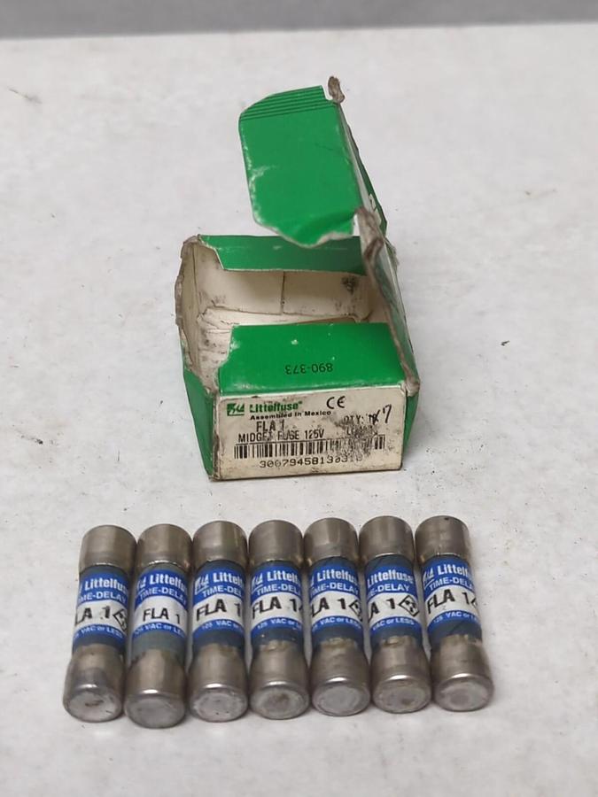 LITTELFUSE,FLA 1,MIDGET 1 AMP FUSES BOX OF 7 NOS