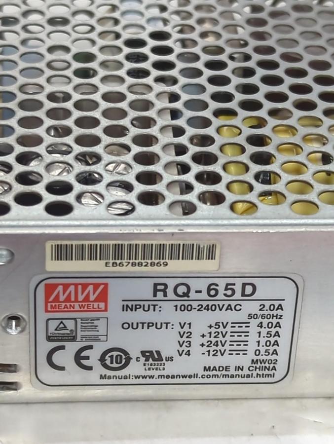 Used MEAN WELL,RQ-65D,SWITCHING POWER SUPPLY 100-240VAC 2.0A PRE-OWNED