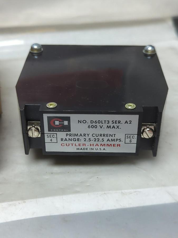 CUTLER-HAMMER,D60LT3,CURRENT TRANSFORMER SERIES A2 600 V NOS