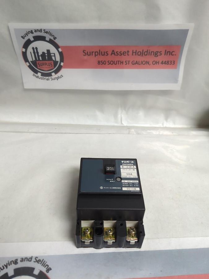 Used TEMPEARL,B-33EA,CIRCUIT BREAKER 30 AMP 3-POLE PRE-OWNED