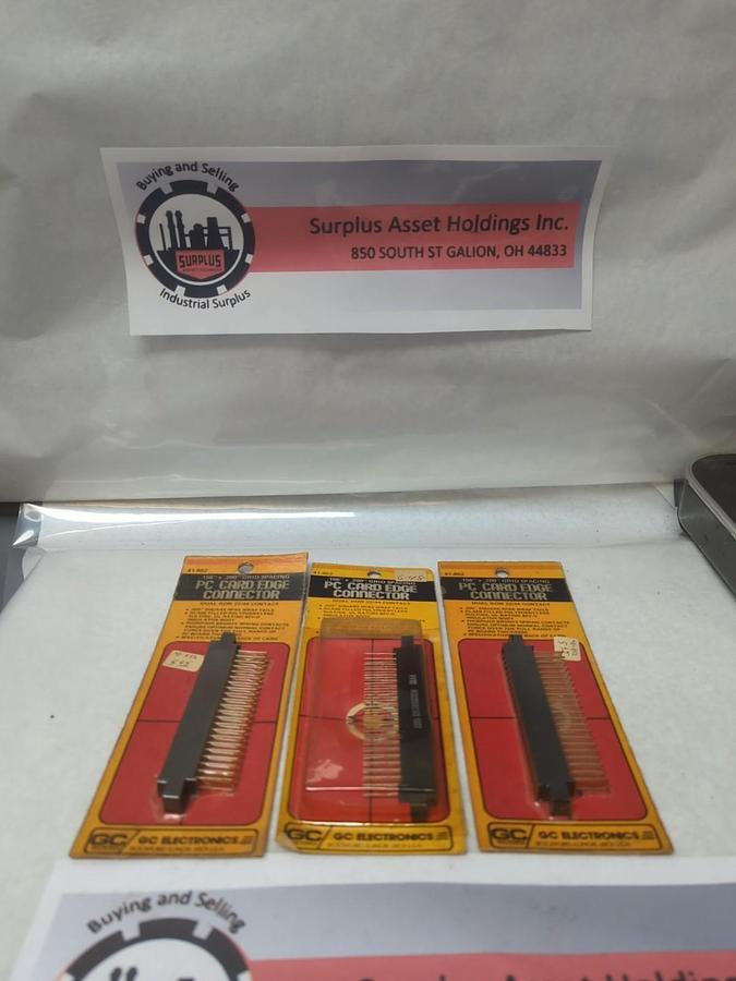 GC ELECTRONICS,41-852,DUAL ROW 22-POS 44-PIN PCB EDGE CONNECTOR LOT OF 3 NOS