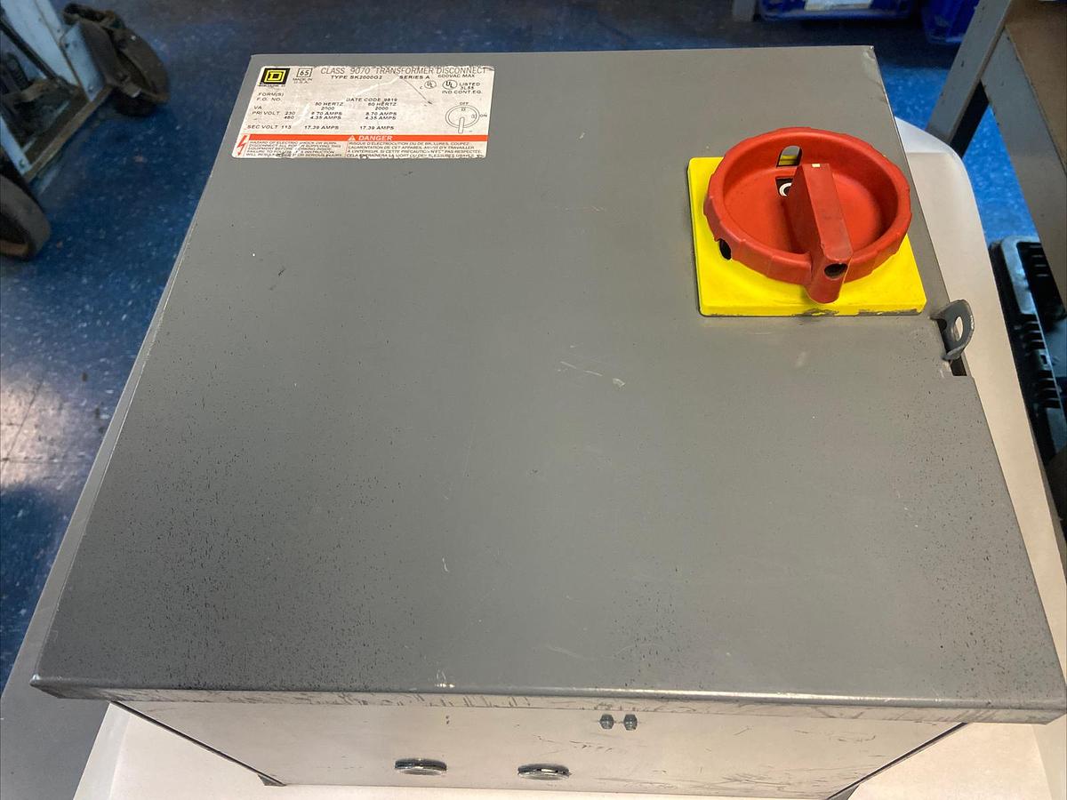 Square D,9007SK2000G2,Transformer Disconnect 2Kva Primary 230/460 Sec 115V
