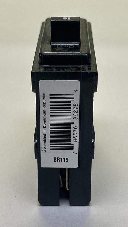 Used CUTLER-HAMMER,BR115,CIRCUIT BREAKER 15A 120/240V 1P