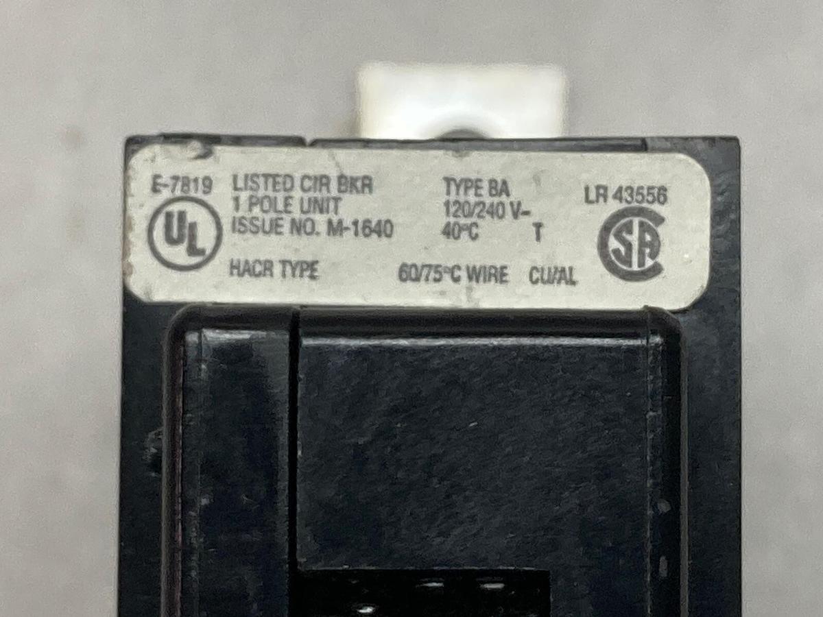 Used Cutler Hammer,E7819,Quicklag 1-Pole Circuit Breaker