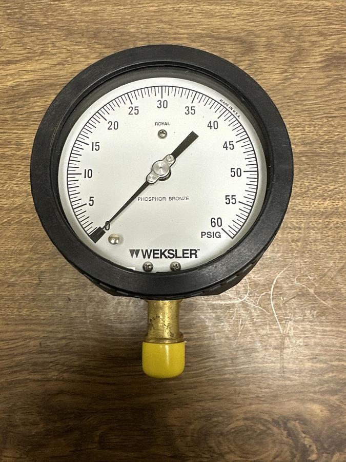 Weksler,AA142PE2LWXX,Pressure Gauge 0-60 PSIG