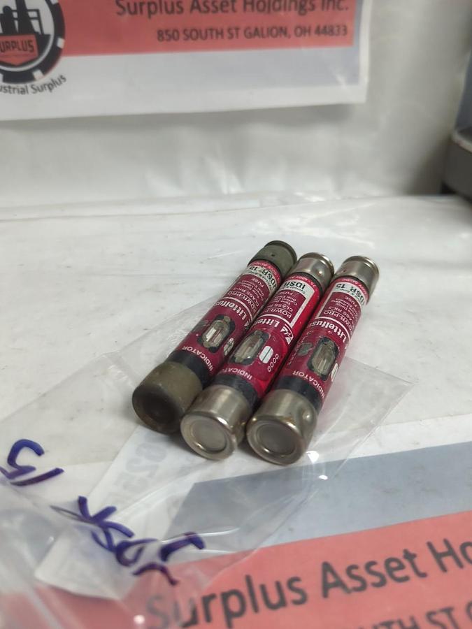 Used LITTELFUSE,IDSR15,INDICATOR 15 AMP FUSE LOT OF 3 PRE-OWNED