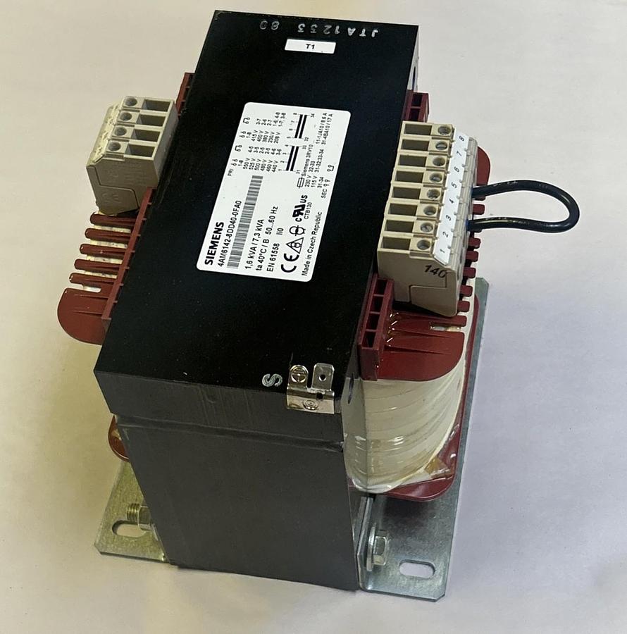 Used SIEMENS,4AM6142-8DD40-0FA0,TRANSFORMER 1.6KVA / 7.3VA