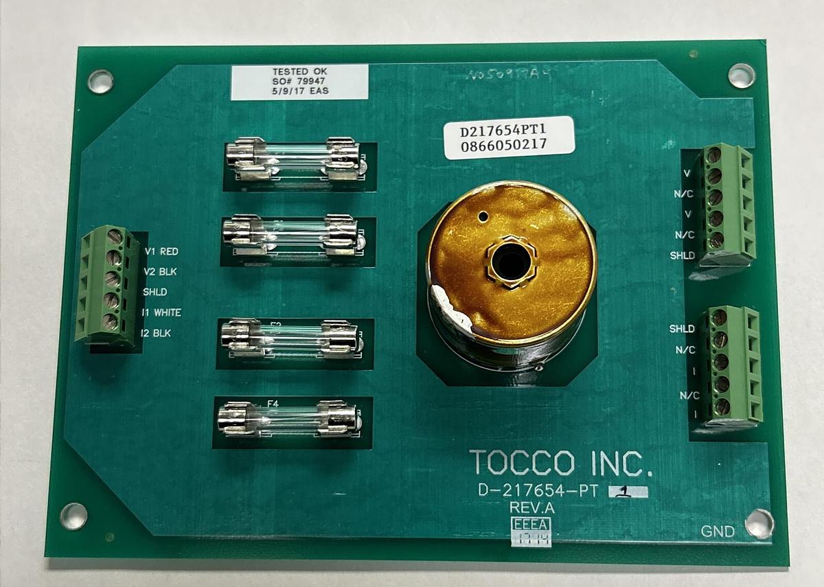 Used TOCCO,D-217654-PT1,INVERTER CONTROL CARD