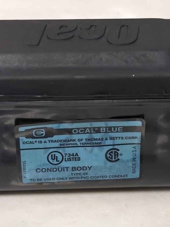 OCAL BLUE,734A,TYPE 4X COATED CONDUIT BODY 1 IN NPT 90° ELBOW NOS