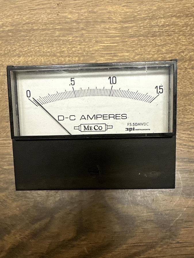Used API,0-1.5,DC Ampmeter Panel Meter