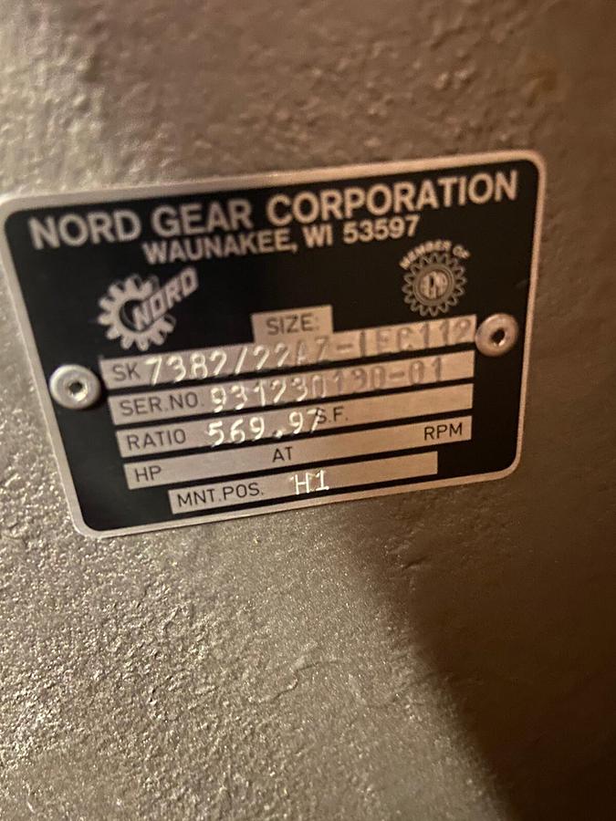 Used Nord Gear,SK 7382/22AZ-IEC112,Geardrive Ratio 569.97 NOS