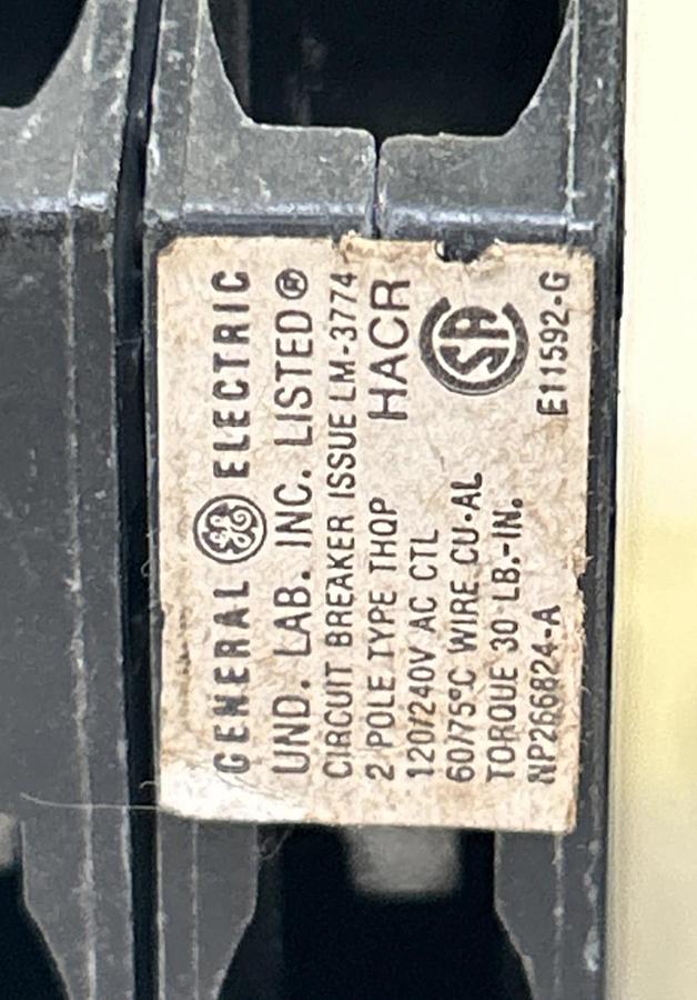 Used GENERAL ELECTRIC,THQP230,CIRCUIT BREAKER 30A 120/240V 2P LOT OF 3