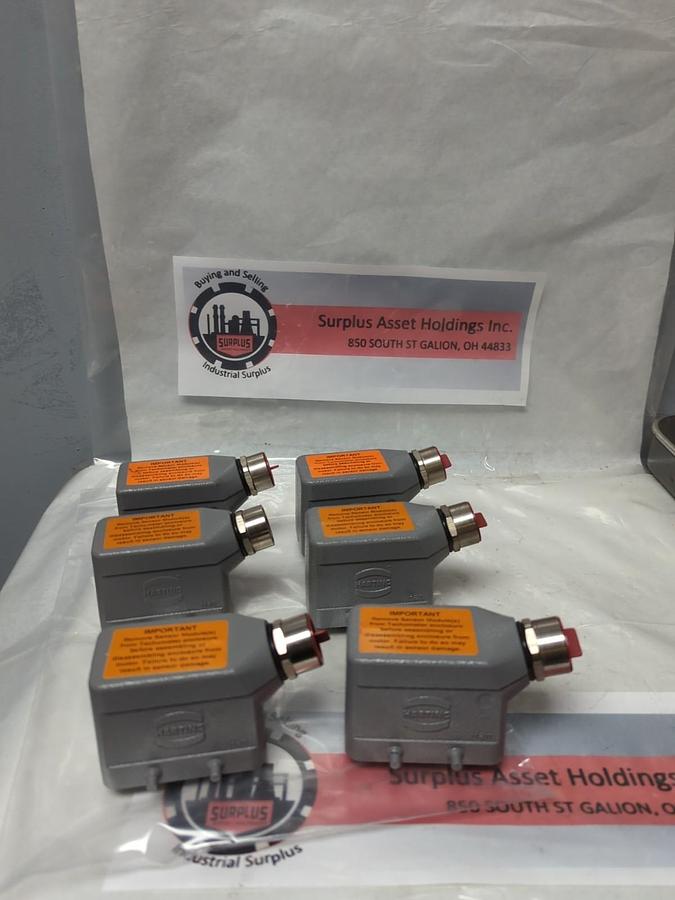 HARTING,10E-F-S,10-PIN CONNECTOR 16A 500V 60V 3 LOT OF 6 NOS