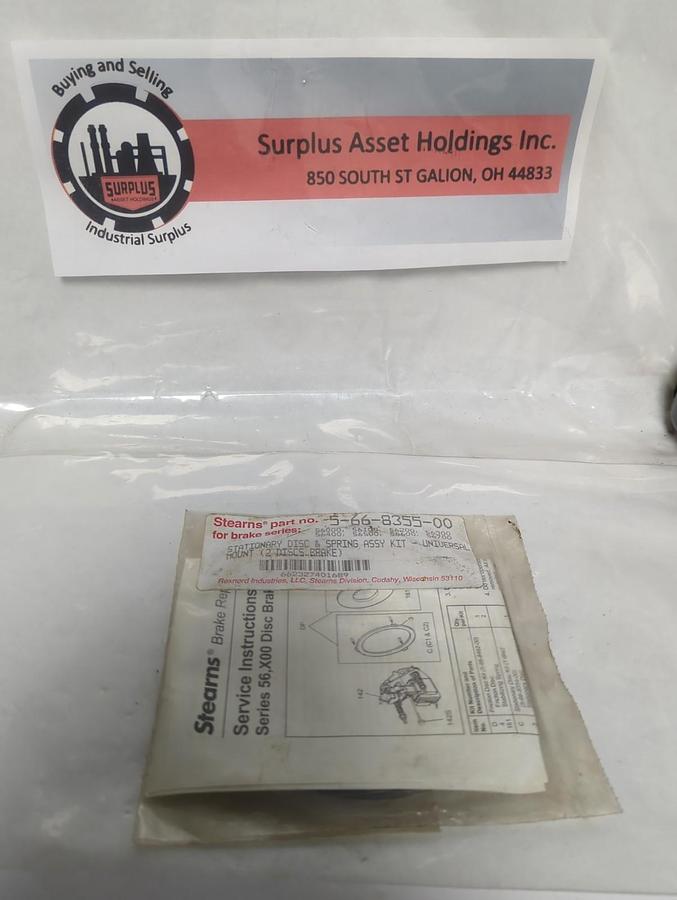 REXNORD STEARNS,5-66-8355-00,STATIONARY DISCS & SPRING ASSEMBLY 2-DISC BRAKE NOS
