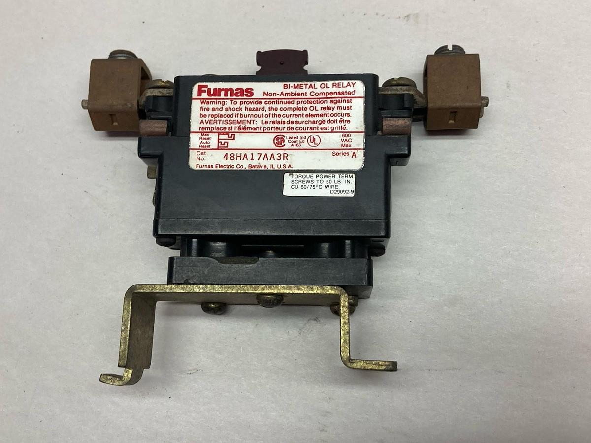 Used Furnas,48HA17AA3R,Thermal Overload Relay Series A 600Vac