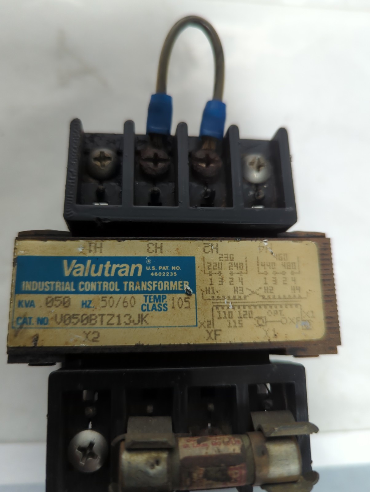 Used VALUTRAN,V050BTZ13JK,INDUSTRIAL TRANSFORMER KVA .050 50/60HZ PRE-OWNED