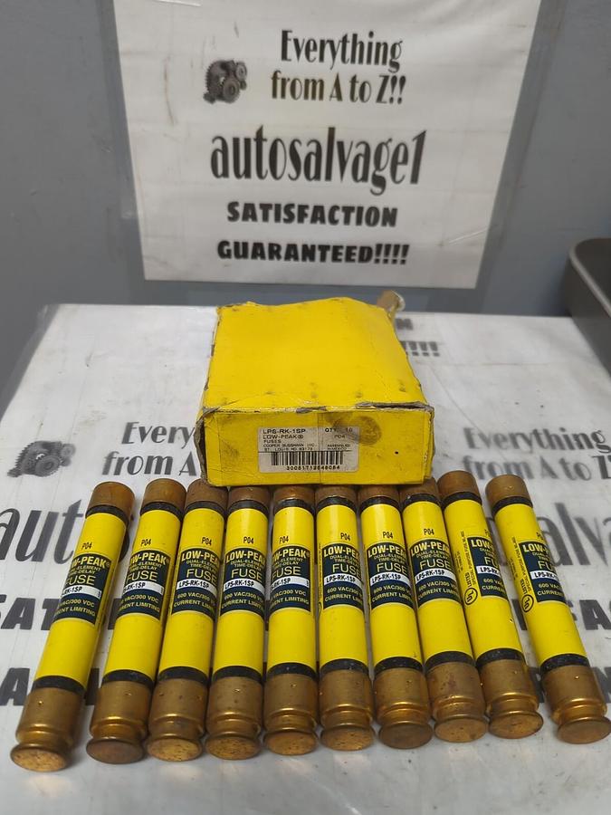COOPER BUSSMANN,LPS-RK-1SP,LOW-PEAK 1 AMP FUSES BOX OF 10 NOS