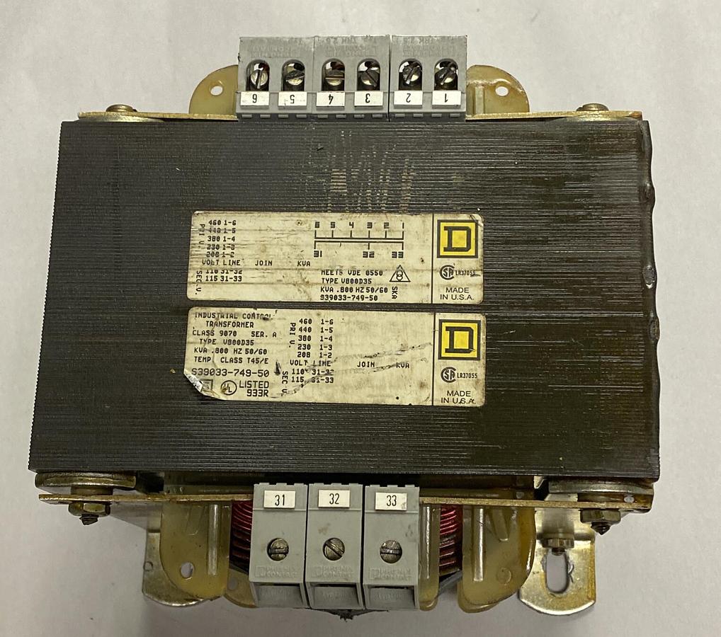 Used SQUARE D,9070V800D35,TRANSFORMER 800KVA